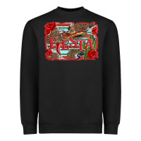 Black fiesta with sombrero background Heavyweight Sweatshirt - Artiststas