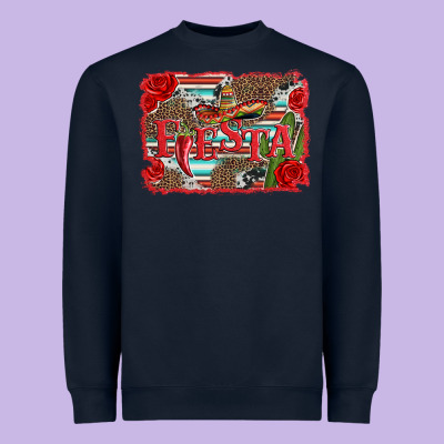 Fiesta With Sombrero Background Heavyweight Sweatshirt Designed By Artiststas