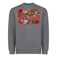 Storm fiesta with sombrero background Heavyweight Sweatshirt - Artiststas