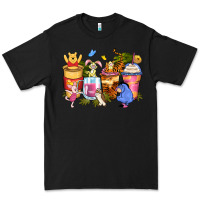 Black cartoon characters coffee cups Premium Tee - Zillion Design Studio