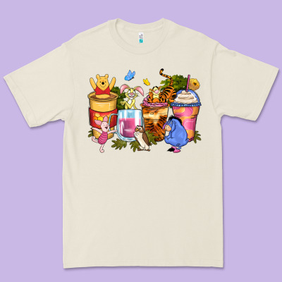 Cartoon Characters Coffee Cups Premium Tee Designed By Zillion Design Studio