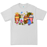 Dove Grey cartoon characters coffee cups Premium Tee - Zillion Design Studio