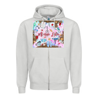 Dove Grey nurse life Zipper Hoodie - MaliasSmallBusiness