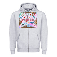 Heather Grey nurse life Zipper Hoodie - MaliasSmallBusiness