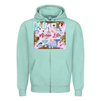 Seafoam nurse life Zipper Hoodie - MaliasSmallBusiness