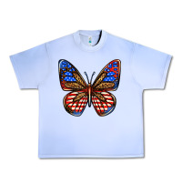Grape Ice 4th of july butterfly Urban Heavy Tee - BundleAndBundleShop