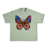 Oil Green 4th of july butterfly Urban Heavy Tee - BundleAndBundleShop