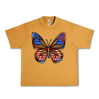 Peanut Butter 4th of july butterfly Urban Heavy Tee - BundleAndBundleShop