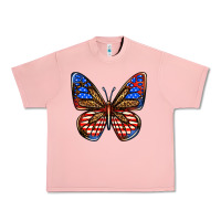 Salmon 4th of july butterfly Urban Heavy Tee - BundleAndBundleShop
