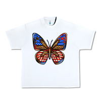 White 4th of july butterfly Urban Heavy Tee - BundleAndBundleShop