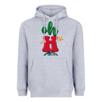 Heather Grey oh holy night Heavyweight Hoodie - BarkalooDesign
