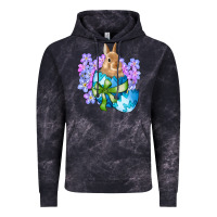Cloud Black easter bunny egg flowers Vintage Hoodie - RanaPortraitStore