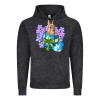 Vintage Black easter bunny egg flowers Vintage Hoodie - RanaPortraitStore
