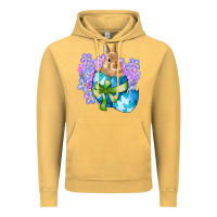 Vintage Mustard easter bunny egg flowers Vintage Hoodie - RanaPortraitStore