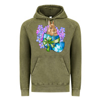 Vintage Olive easter bunny egg flowers Vintage Hoodie - RanaPortraitStore