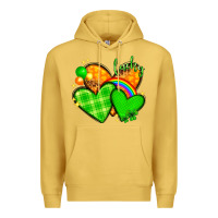 Antique Gold st patricks day hearts png Premium Hoodie - NancyCooperArtShop