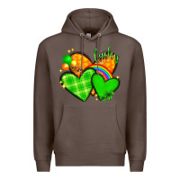 Coffee st patricks day hearts png Premium Hoodie - NancyCooperArtShop