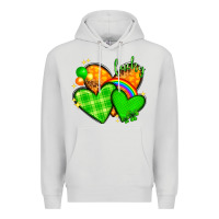 Dove Grey st patricks day hearts png Premium Hoodie - NancyCooperArtShop