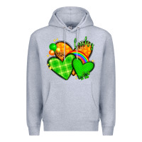 Heather Grey st patricks day hearts png Premium Hoodie - NancyCooperArtShop