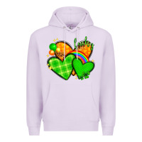 Lilac st patricks day hearts png Premium Hoodie - NancyCooperArtShop