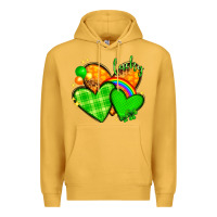 Mustard st patricks day hearts png Premium Hoodie - NancyCooperArtShop