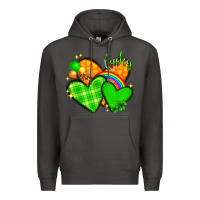 Smoke st patricks day hearts png Premium Hoodie - NancyCooperArtShop