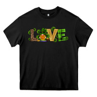 Black st patricks day gnomes shamrock horseshoes love Heavy Core Tee - RanaPortraitStore