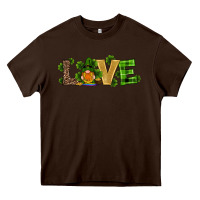 Chocolate Brown st patricks day gnomes shamrock horseshoes love Heavy Core Tee - RanaPortraitStore