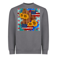 Storm usa map with sunflowers and leopard seamless pattern Heavyweight Sweatshirt - BundleAndBundleShop