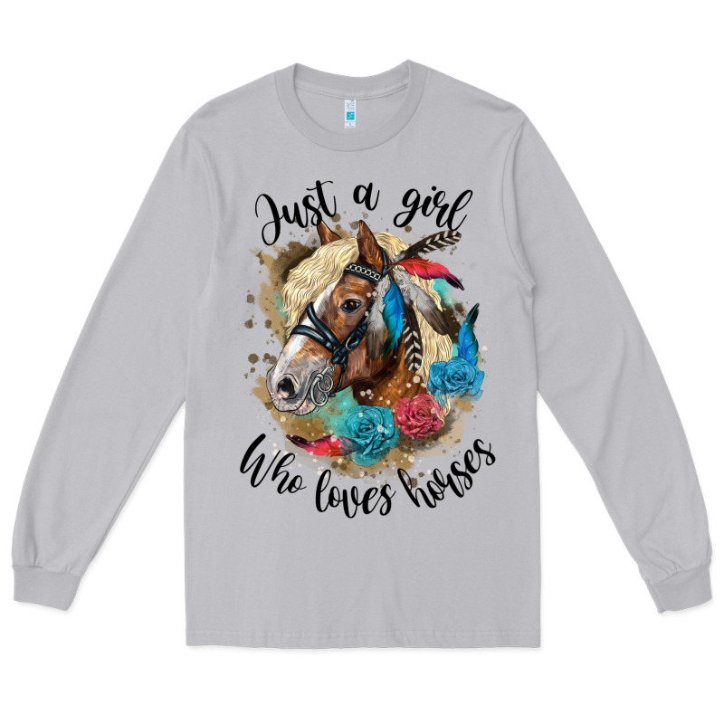 Just A Girl Who Loves Horses Haflinger Long Sleeve Tee by LillyAllenDesigns | Teevron