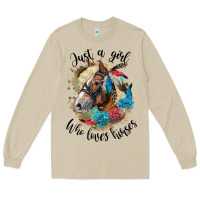 Mushroom just a girl who loves horses haflinger Long Sleeve Tee - LillyAllenDesigns