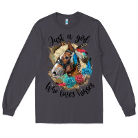 Smoke just a girl who loves horses haflinger Long Sleeve Tee - LillyAllenDesigns