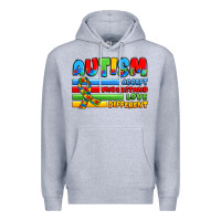 Heather Grey autism accept understand love different Premium Hoodie - JahusDesignShop