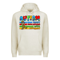 Oatmeal Heather autism accept understand love different Premium Hoodie - JahusDesignShop