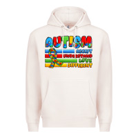 Pale Pink autism accept understand love different Premium Hoodie - JahusDesignShop