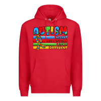 Red autism accept understand love different Premium Hoodie - JahusDesignShop