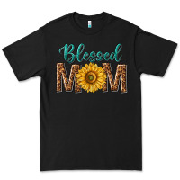 Black western blessed mom with sunflower Premium Tee - texasbilliewilder