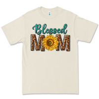 Western Blessed Mom With Sunflower Premium Tee | Teevron