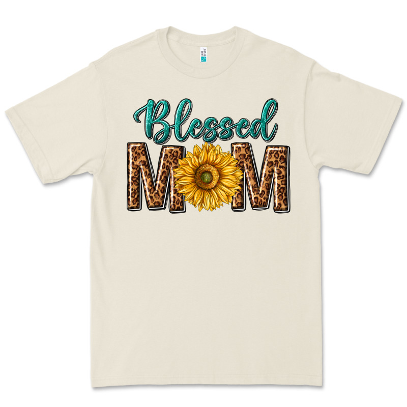 Western Blessed Mom With Sunflower Premium Tee by texasbilliewilder | Teevron
