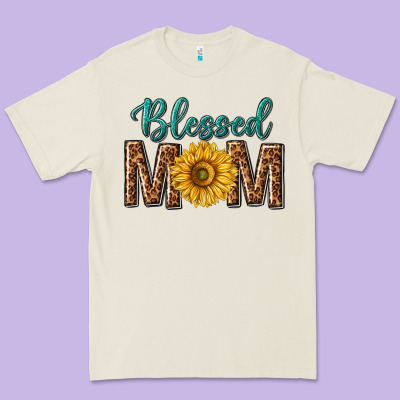 Western Blessed Mom With Sunflower Premium Tee Designed By Texasbilliewilder