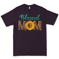 Plum western blessed mom with sunflower Premium Tee - texasbilliewilder
