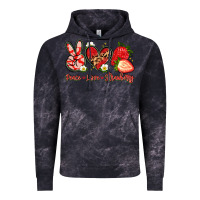Cloud Black peace love strawberry Vintage Hoodie - Artiststas