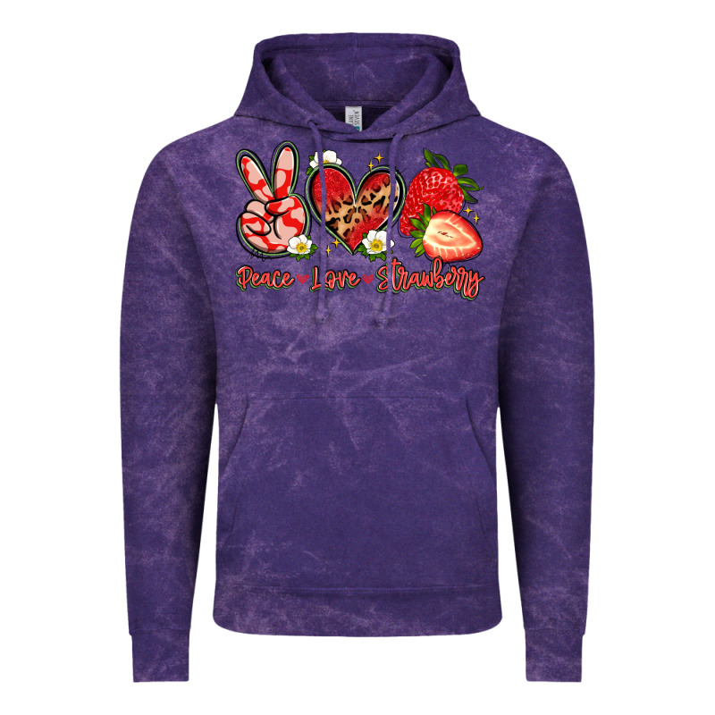 Peace Love Strawberry Vintage Hoodie by Artiststas | Teevron