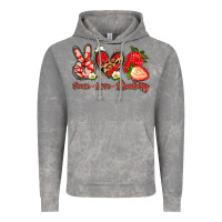 Cloud Rock peace love strawberry Vintage Hoodie - Artiststas