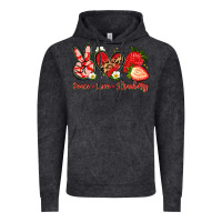 Vintage Black peace love strawberry Vintage Hoodie - Artiststas