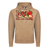 Vintage Coffee peace love strawberry Vintage Hoodie - Artiststas