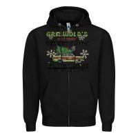 Black christmas tree farm Zipper Hoodie - MaliasSmallBusiness