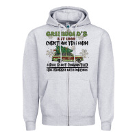 Heather Grey christmas tree farm Zipper Hoodie - MaliasSmallBusiness