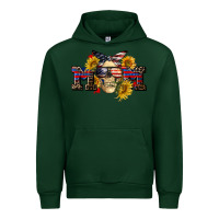 Forest Green american mom skull Urban Hoodie - CowGirlArtShop