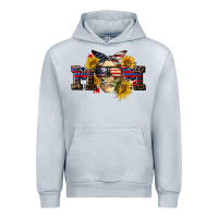 Heather Grey american mom skull Urban Hoodie - CowGirlArtShop